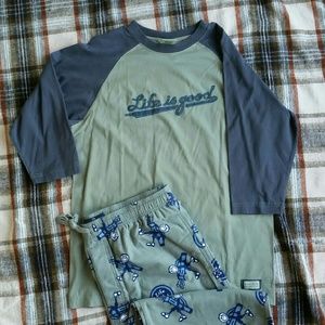 Life is good 3/4 baseball tee men's medium