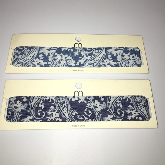 Bandana Print Chambray Choker! Dark & Light Denim - Picture 2 of 4