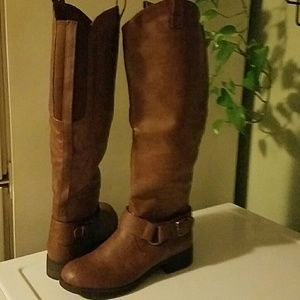 Brown tall boots