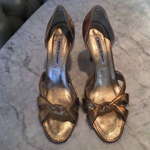 Gold Manolo Blahnik