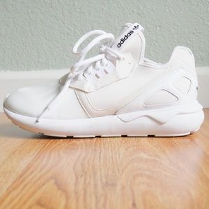 MENS: Adidas white tubular runners