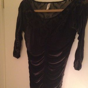 Black tight fit free people dress