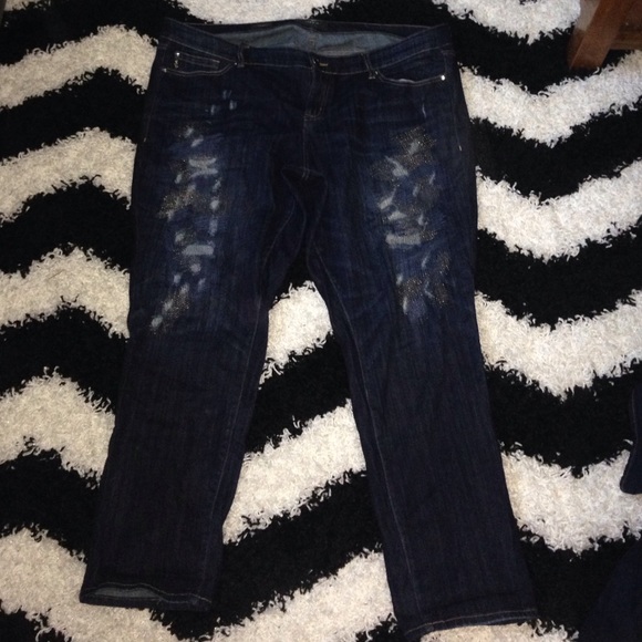 Ripped Blue Boyfriend Jeans