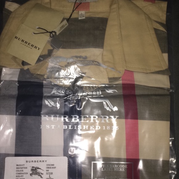 Burberry London Button Up Plaid Shirt