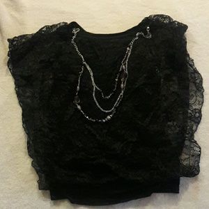 Black lace top