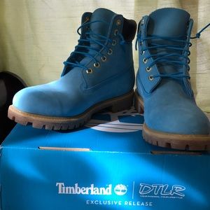 Men's Timberland boots.