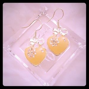 Heart shaped crystal earrings