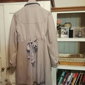 Anthropoloie dove gray wool coat