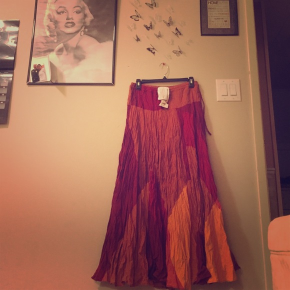 NWT Authentic Crinkle Broom Skirt bought  in India
