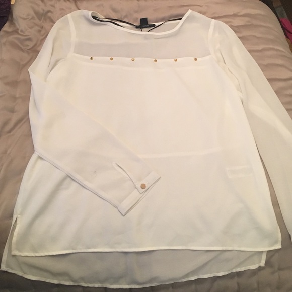 Shear white blouse