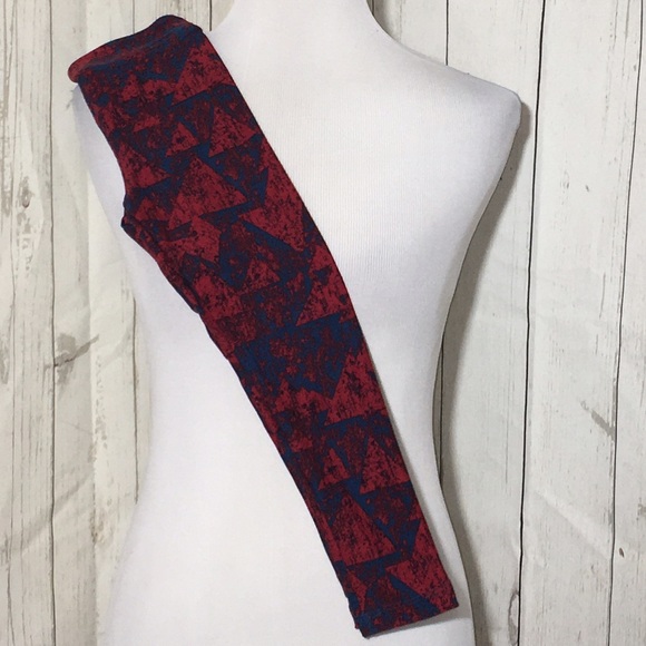 Lularoe Kids Leggings S/M Red/Blue Design