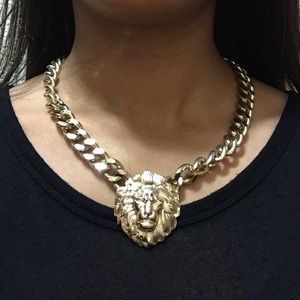 "Gold" lion necklace