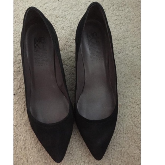 MRKT Suede Wedges w Patent Heel - Picture 1 of 2