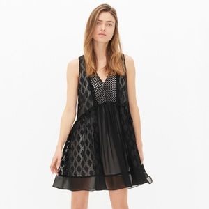 Sandro Paris Embroidered Lace Dress