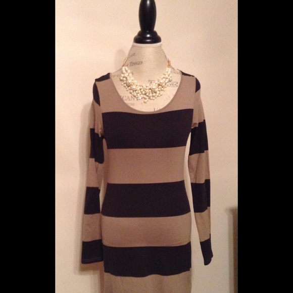 Striped pencil dress