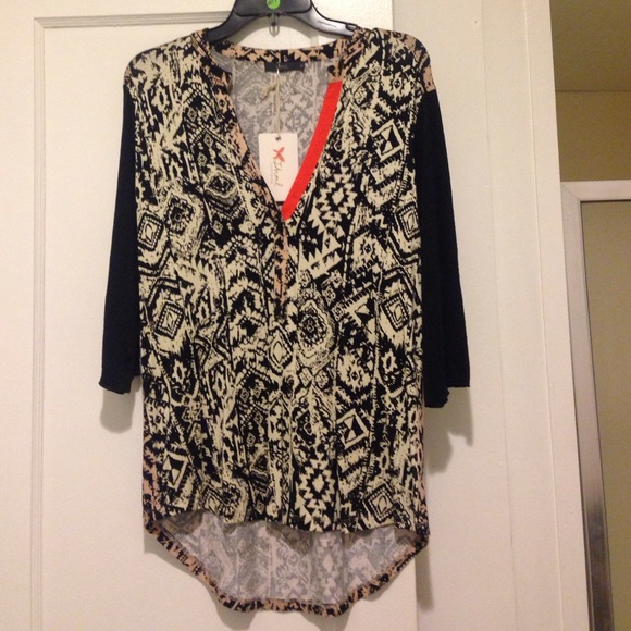 THML top.  Very flattering on. Silky fabric