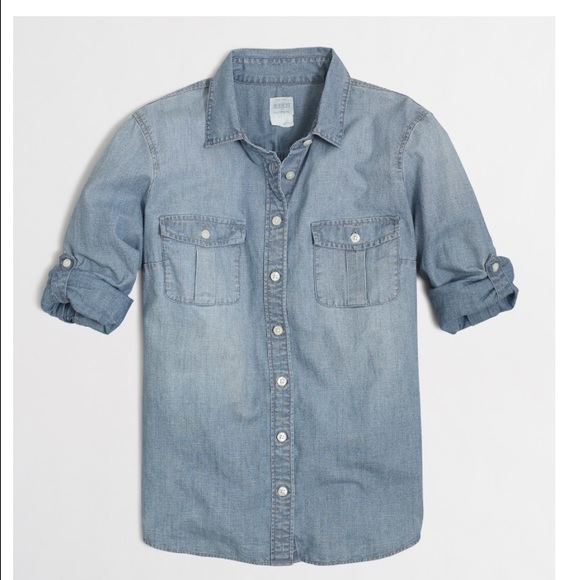 J.Crew Factory chambray button down shirt, XS