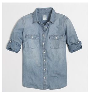 J.Crew Factory chambray button down shirt, XS
