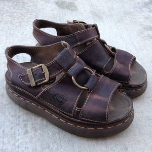 Dr. Martens  iconic brown leather sandals