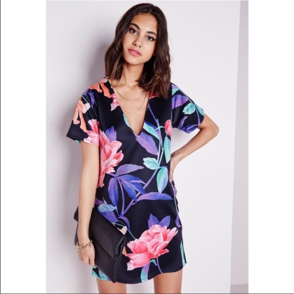 Missguided Oversized V Neck Shift Dress