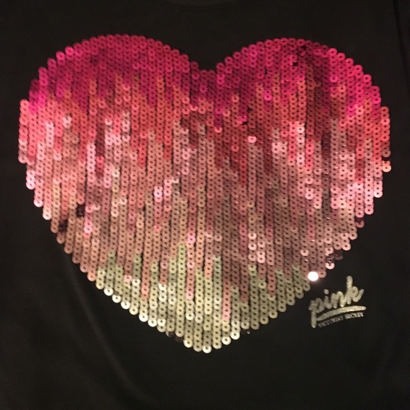 💞Victoria Secret Black Heart Sequined Tank💞