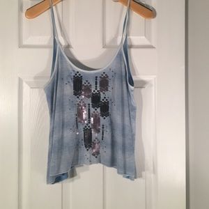 Tie doe crop w/ sequin detailing