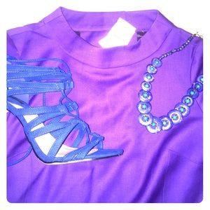 J. Crew All Season Wool Purple Dress