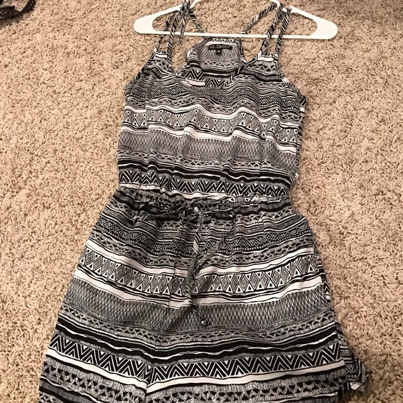 Black and white romper