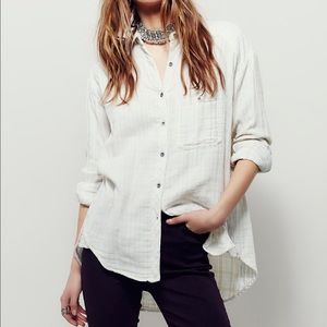 Free People Double Cloth Buttondown