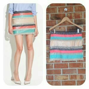 Zara trafaluc collection sequin multi color mini