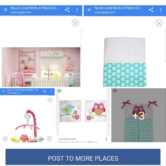 Nojo love birds crib set