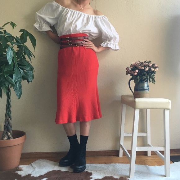 FINAL CHANCE! Flamingo Knit Flare Skirt