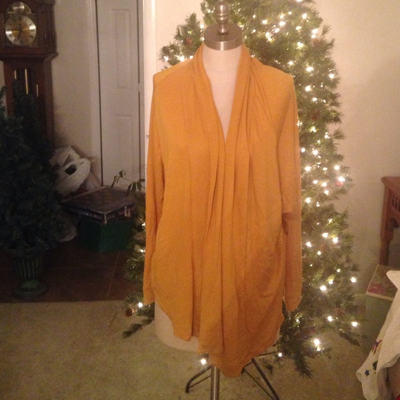 Mustard Yellow Cardigan Sweater