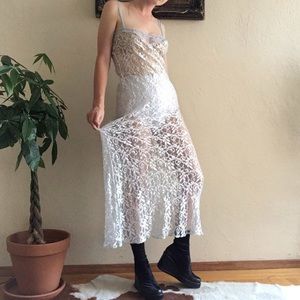 Silver Blue Lacey Maxi Dress