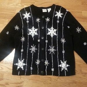 Ugly Christmas holiday cardigan by Bobbie Brooks
