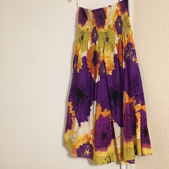 DEREK HEART Strapless midi dress
