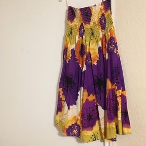 DEREK HEART Strapless midi dress