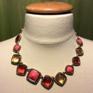 Gem statement necklace