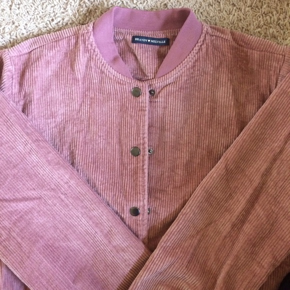 Brandy Melville Dennis Corduroy Bomber Jacket - Picture 3 of 3