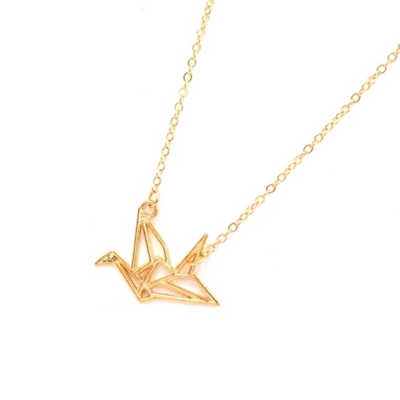 All is Well Gold Origami Necklace by Dogeared - Picture 2 of 3