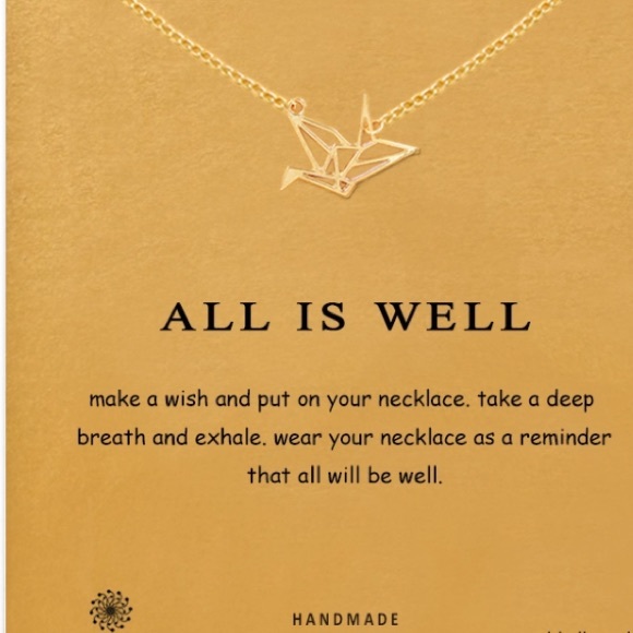 All is Well Gold Origami Necklace by Dogeared - Picture 3 of 3