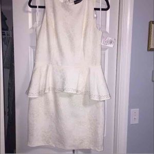 White peplum dress