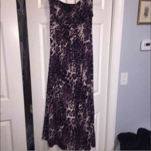 Purple leopard maxi