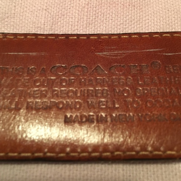Coach brown leather belt