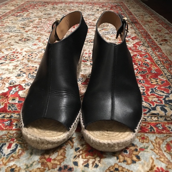 Bettye Muller open toe espadrilles.