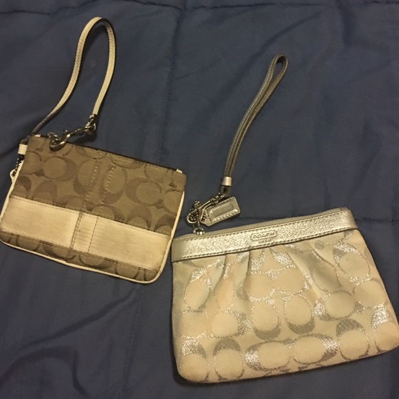 2 Coach wristlet coin purses