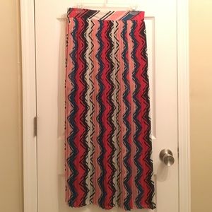 Chevron Maxi Skirt w/ Slit