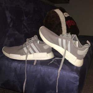 Grey and white nmd