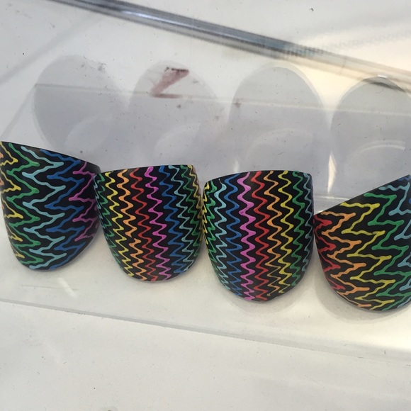 Hand painted wooden rings