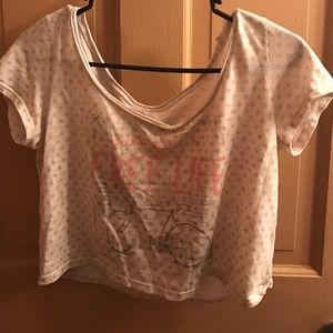 Polka dot crop top American Eagle